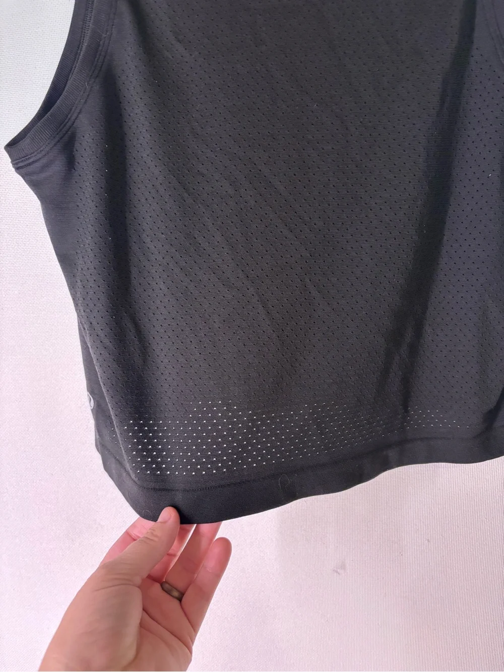 lululemon athletica Black Perforated Crop Tank